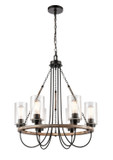 Mid. Chandeliers Glass Up by Innovations ( 405 | 442-6CR-BK-G4424-LED Paladin ) 