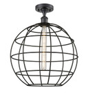 Semi-Flush Mts. Cage by Innovations ( 405 | 516-1C-BK-CE-16-BK Ballston ) 