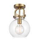Semi-Flush Mts. Glass Down by Innovations ( 405 | 410-1F-BB-G410-8CL Downtown Urban ) 
