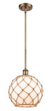 Mini Pendants Glass Down by Innovations ( 405 | 516-1S-BB-G121-10RB Ballston ) 