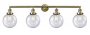 Bathroom Fixtures Four Lights by Innovations ( 405 | 215-AB-G204-8 Franklin Restoration ) 