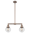 Linear/Island 2 Light Bar by Innovations ( 405 | 209-AC-G204-6-LED Franklin Restoration ) 