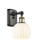 Sconces Single Glass by Innovations ( 405 | 516-1W-BAB-G1217-6WV Ballston ) 