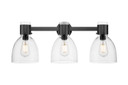 Bathroom Fixtures Three Lights by Innovations ( 405 | 464-3W-BK-G464D-7CL Downtown Urban ) 