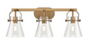 Bathroom Fixtures Three Lights by Innovations ( 405 | 423-3W-BB-G411-6CL Downtown Urban ) 