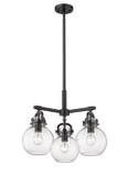Mini Chandeliers Glass Shade by Innovations ( 405 | 410-3CR-BK-G410-7CL Downtown Urban ) 
