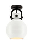 Semi-Flush Mts. Glass Down by Innovations ( 405 | 410-1F-BK-M410-8W Downtown Urban ) 