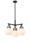 Mini Chandeliers Glass Shade by Innovations ( 405 | 410-3CR-BK-G410-7WH Downtown Urban ) 