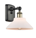 Sconces Single Glass by Innovations ( 405 | 516-1W-BAB-G131 Ballston ) 