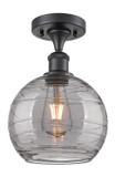 Semi-Flush Mts. Glass Down by Innovations ( 405 | 516-1C-BK-G1213-8SM Ballston ) 