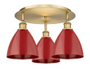 Flush Mounts Metal Shade by Innovations ( 405 | 516-3C-BB-MBD-75-RD Ballston ) 