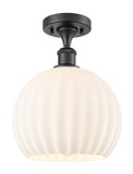 Semi-Flush Mts. Glass Down by Innovations ( 405 | 516-1C-BK-G1217-10WV Ballston ) 