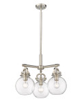 Mini Chandeliers Glass Shade by Innovations ( 405 | 410-3CR-SN-G410-7CL Downtown Urban ) 