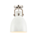 Semi-Flush Mts. Glass Down by Innovations ( 405 | 410-1F-PN-M412-8W Downtown Urban ) 