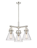 Mini Chandeliers Glass Shade by Innovations ( 405 | 411-3CR-PN-G411-7SDY Downtown Urban ) 