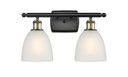 Bathroom Fixtures Two Lights by Innovations ( 405 | 516-2W-BAB-G381-LED Ballston ) 