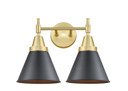 Bathroom Fixtures Two Lights by Innovations ( 405 | 447-2W-SG-M13-BK-LED Caden ) 