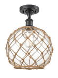 Semi-Flush Mts. Glass Down by Innovations ( 405 | 516-1C-BK-G122-10RB-LED Ballston ) 
