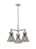 Mini Chandeliers Glass Shade by Innovations ( 405 | 411-3CR-SN-G411-7SM Downtown Urban ) 