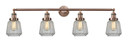 Bathroom Fixtures Four Lights by Innovations ( 405 | 215-AC-G142 Franklin Restoration ) 