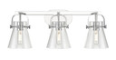 Bathroom Fixtures Three Lights by Innovations ( 405 | 423-3W-PC-G411-6CL Downtown Urban ) 