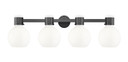 Bathroom Fixtures Four Lights by Innovations ( 405 | 464-4W-BK-G464B-7GW Downtown Urban ) 