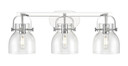 Bathroom Fixtures Three Lights by Innovations ( 405 | 423-3W-PC-G412-6CL Downtown Urban ) 