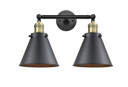 Bathroom Fixtures Two Lights by Innovations ( 405 | 208-BAB-M13-BK Franklin Restoration ) 