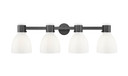 Bathroom Fixtures Four Lights by Innovations ( 405 | 464-4W-BK-G464D-7GW Downtown Urban ) 