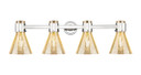 Bathroom Fixtures Four Lights by Innovations ( 405 | 464-4W-PN-G464C-7ME Downtown Urban ) 