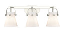 Bathroom Fixtures Three Lights by Innovations ( 405 | 423-3W-PN-G411-6WH Downtown Urban ) 