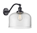 Sconces Single Glass by Innovations ( 405 | 515-1W-BK-G72-L-LED Franklin Restoration ) 