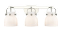 Bathroom Fixtures Three Lights by Innovations ( 405 | 423-3W-PN-G412-6WH Downtown Urban ) 