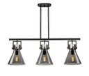 Linear/Island 3 Light Bar by Innovations ( 405 | 411-3I-BK-G411-10SM Downtown Urban ) 