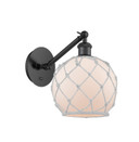Sconces Single Glass by Innovations ( 405 | 317-1W-BK-G121-8RW Ballston ) 