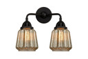 Bathroom Fixtures Two Lights by Innovations ( 405 | 288-2W-BK-G146-LED Nouveau 2 ) 