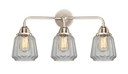 Bathroom Fixtures Three Lights by Innovations ( 405 | 288-3W-PN-G142-LED Nouveau 2 ) 