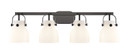 Bathroom Fixtures Four Lights by Innovations ( 405 | 423-4W-BK-G412-6WH Downtown Urban ) 