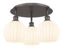 Semi-Flush Mts. Multi-port/Cluster by Innovations ( 405 | 516-3C-OB-G1217-8WV Ballston ) 