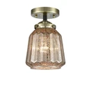 Semi-Flush Mts. Glass Down by Innovations ( 405 | 284-1C-BAB-G146-LED Nouveau ) 