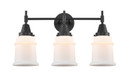 Bathroom Fixtures Three Lights by Innovations ( 405 | 447-3W-BK-G181-LED Caden ) 
