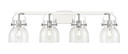 Bathroom Fixtures Four Lights by Innovations ( 405 | 423-4W-PC-G412-6CL Downtown Urban ) 