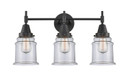 Bathroom Fixtures Three Lights by Innovations ( 405 | 447-3W-BK-G182 Caden ) 