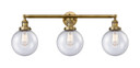 Bathroom Fixtures Three Lights by Innovations ( 405 | 205-BB-G204-8-LED Franklin Restoration ) 