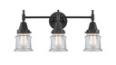 Bathroom Fixtures Three Lights by Innovations ( 405 | 447-3W-BK-G182S-LED Caden ) 