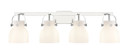 Bathroom Fixtures Four Lights by Innovations ( 405 | 423-4W-PC-G412-6WH Downtown Urban ) 
