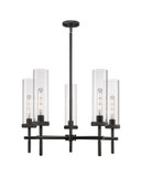 Mid. Chandeliers Glass Up by Innovations ( 405 | 471-5CR-BK-G471-12CL Downtown Urban ) 