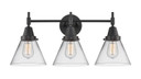Bathroom Fixtures Three Lights by Innovations ( 405 | 447-3W-BK-G42-LED Caden ) 