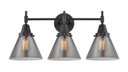 Bathroom Fixtures Three Lights by Innovations ( 405 | 447-3W-BK-G43 Caden ) 