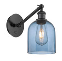 Sconces Single Glass by Innovations ( 405 | 317-1W-BK-G558-6BL Ballston ) 
